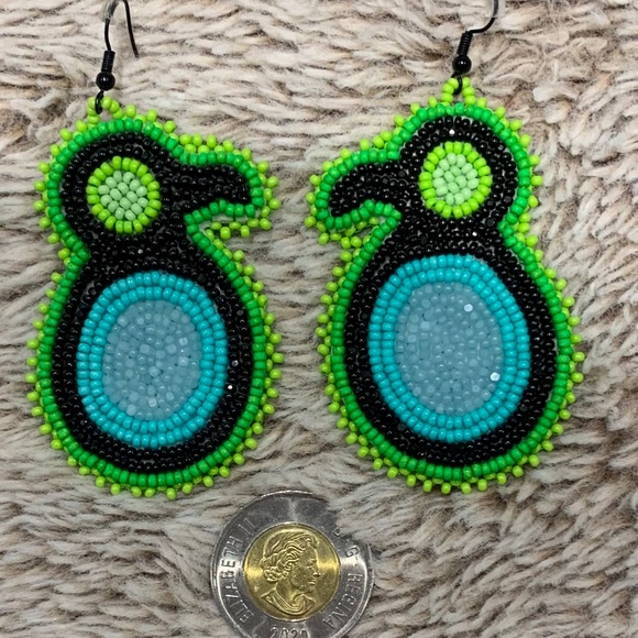 Norval Morriseau Inspired Earrings - Picture 1 of 2